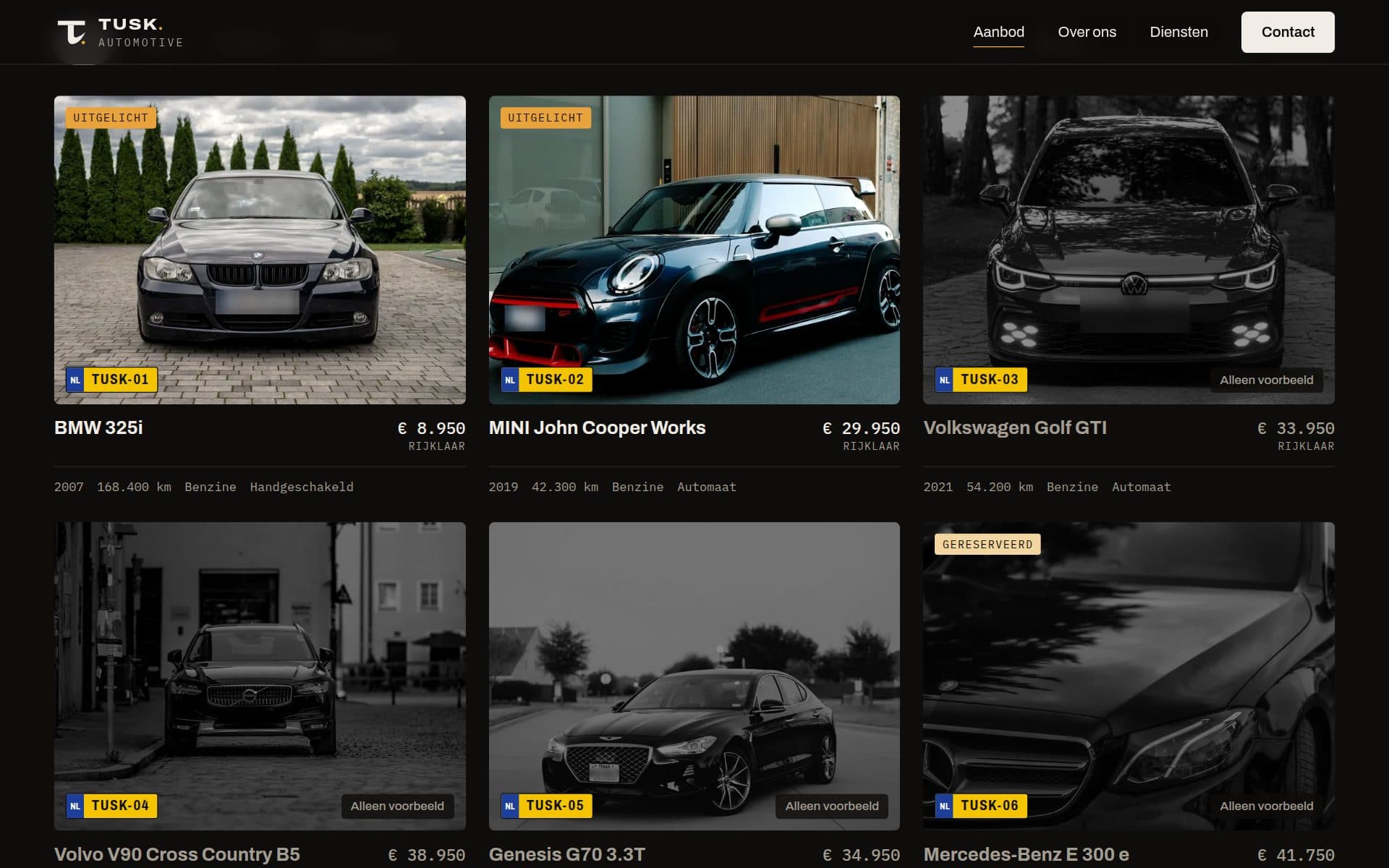 TUSK Automotive, screenshot 2