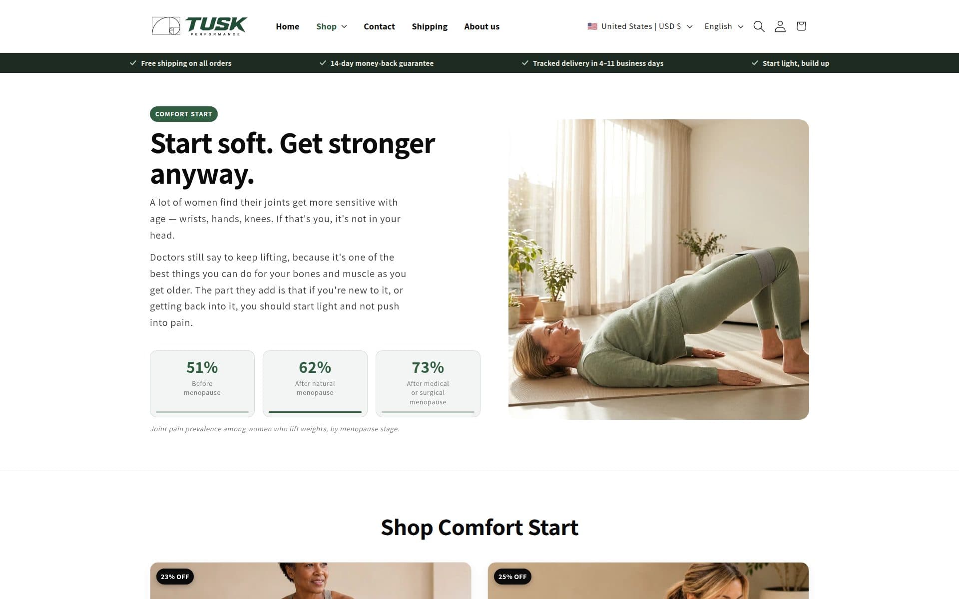 TUSK Performance, screenshot 2
