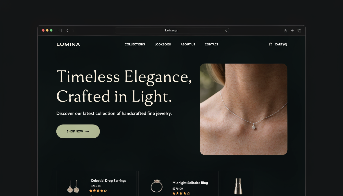 SiteDNA voorbeeld — webshop